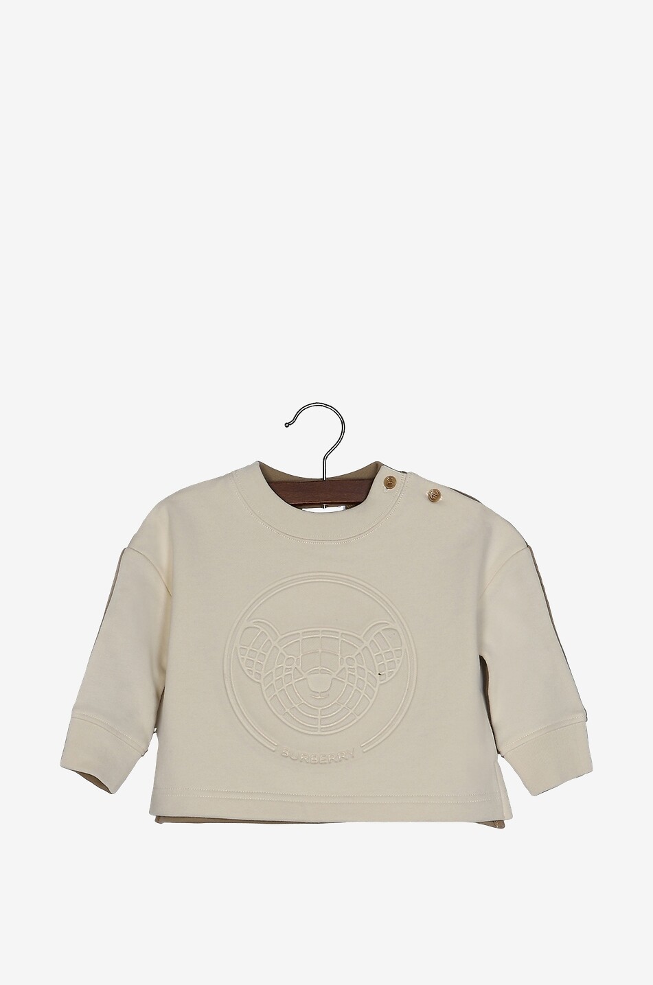 Mini Aubrey bear adorned baby crewneck sweatshirt