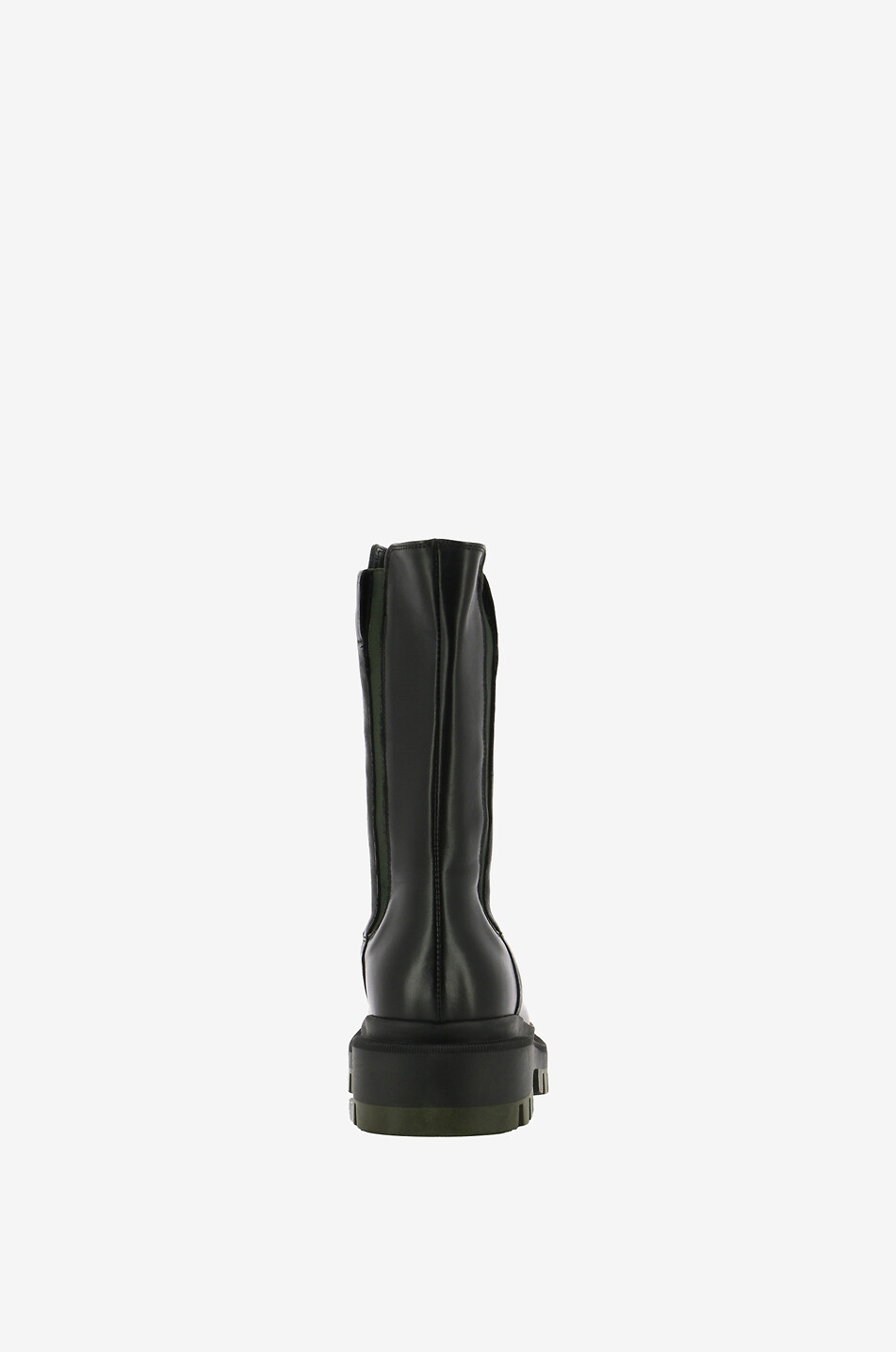 Bottines en cuir lisse à détails contrastés Tomaia