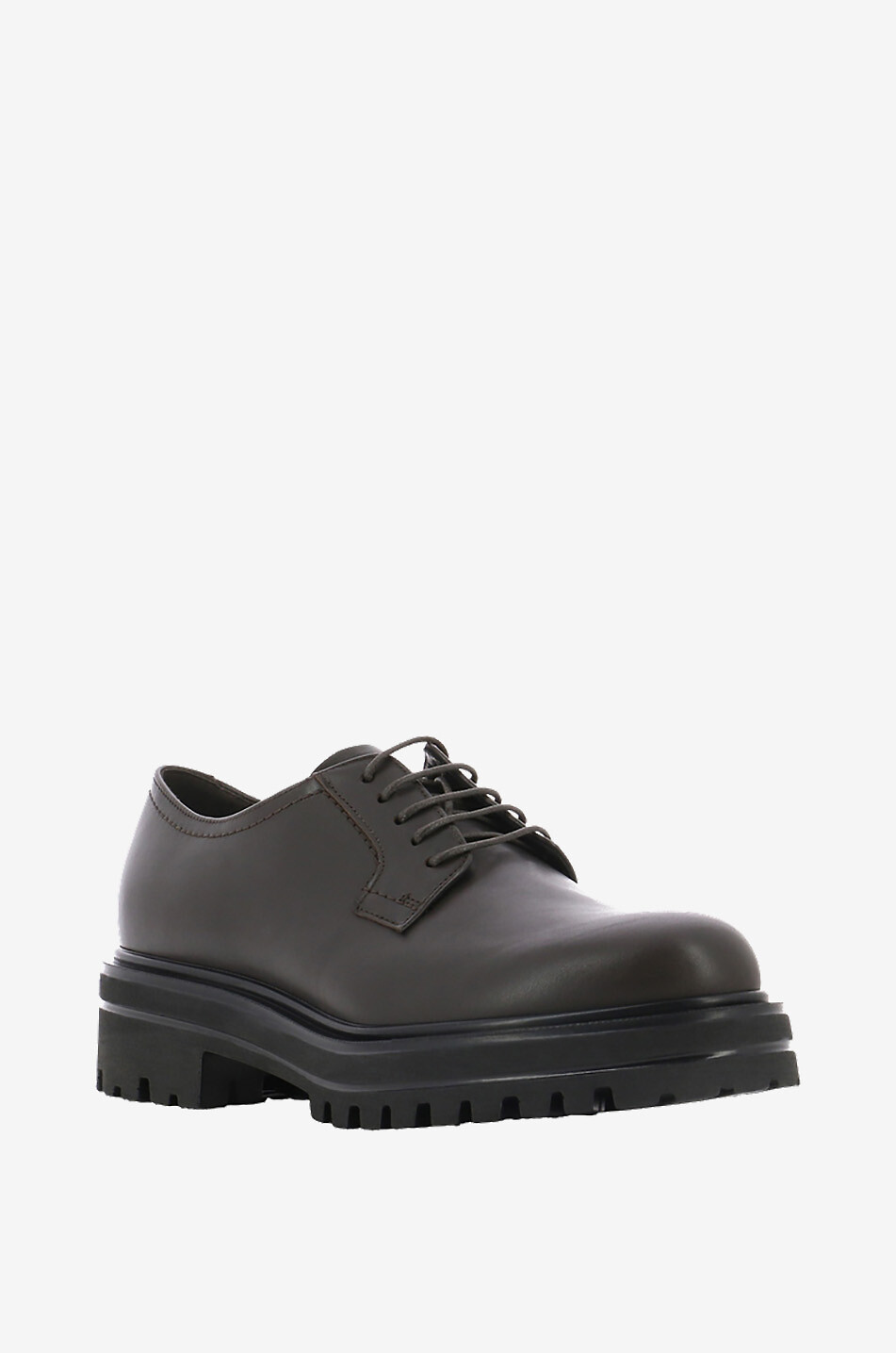 Chaussures à lacets en cuir lisse à semelles crantées Wanda 40