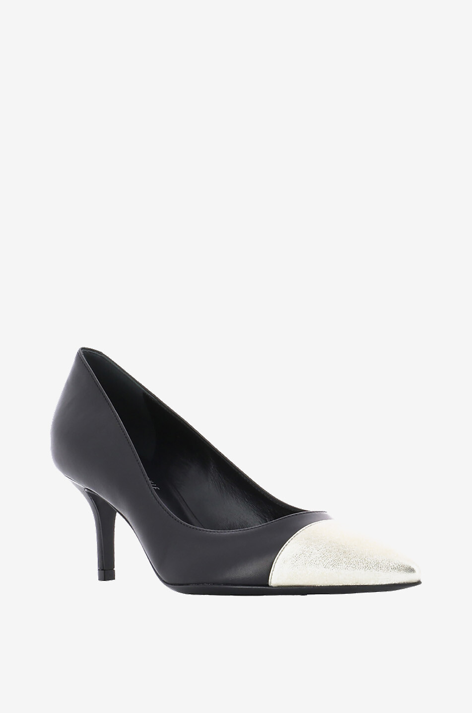 Pumps aus Glattleder und Metallic-Leder Brandon 65