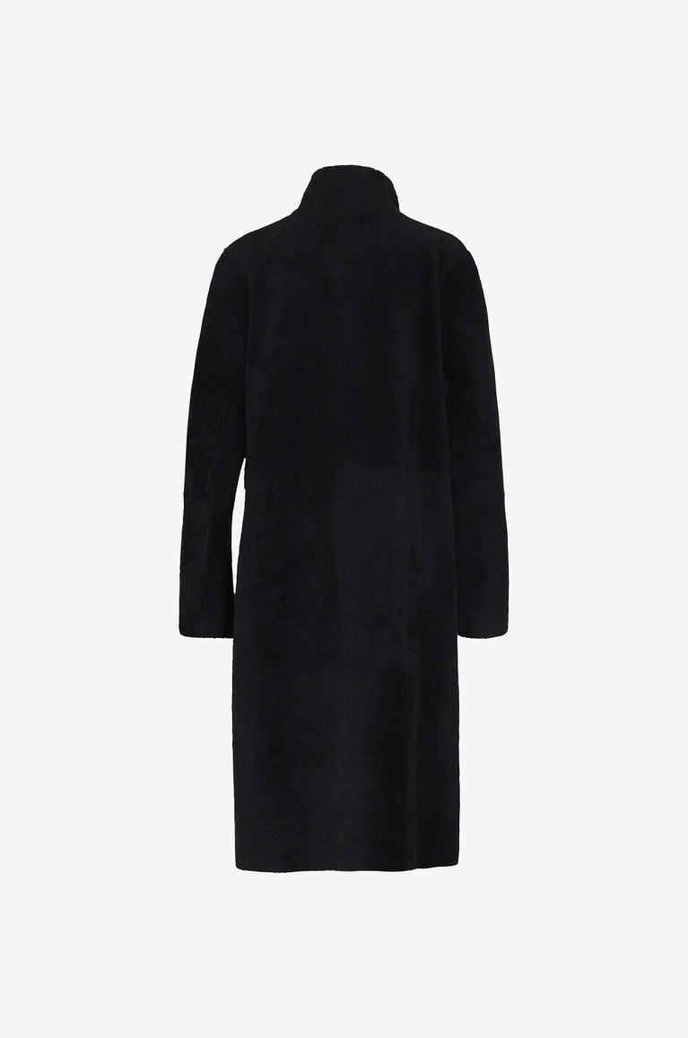 ARMA Manteau réversible en peau lainée Jill Merinillo Femme BLEU FONCE 2