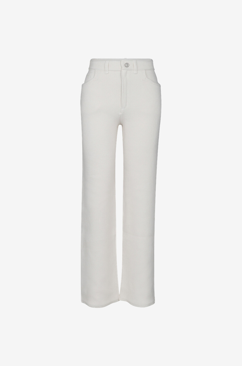 Cashmere and cotton straight leg trousers