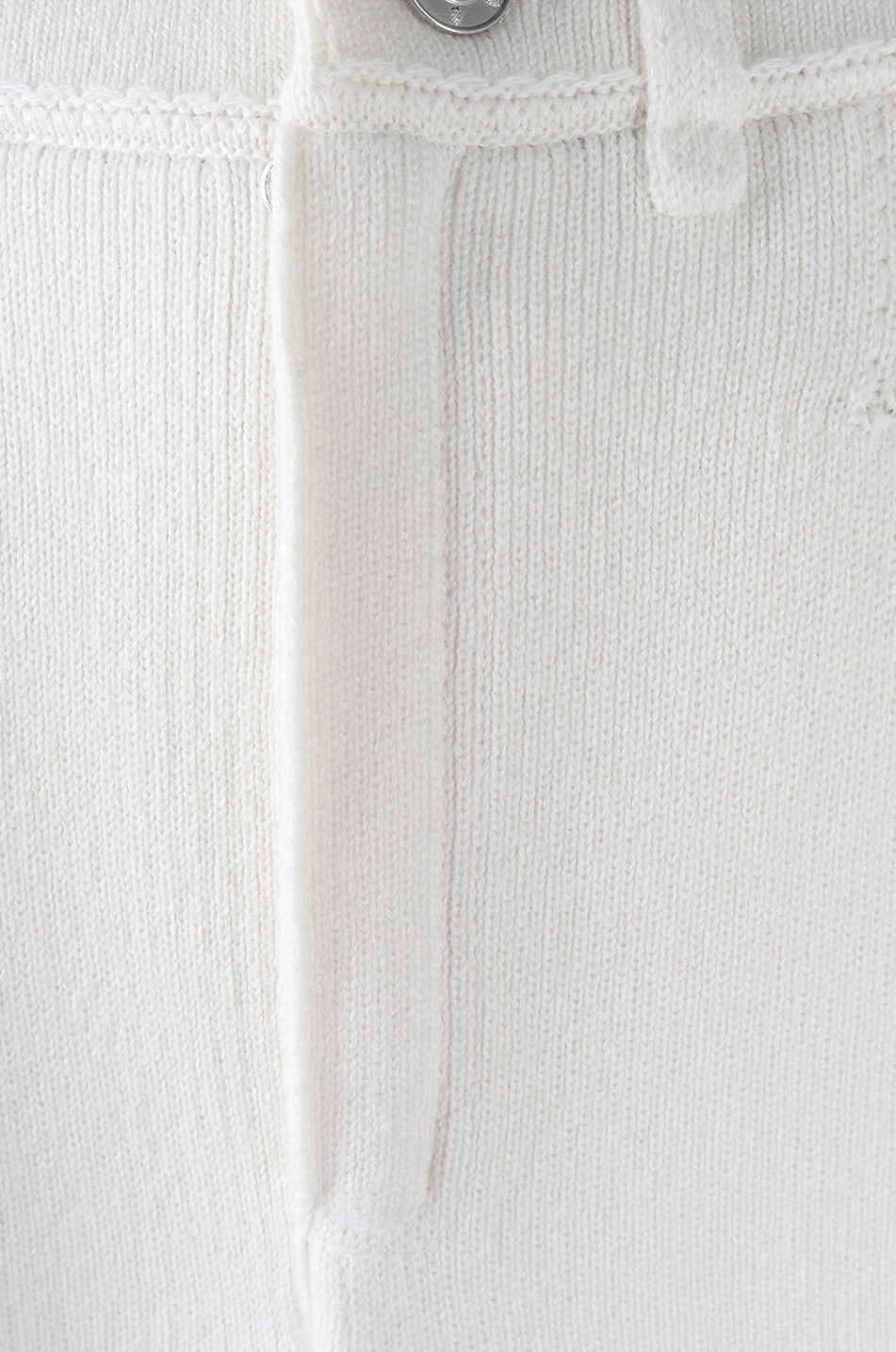 Pantalon droit en cachemire et coton