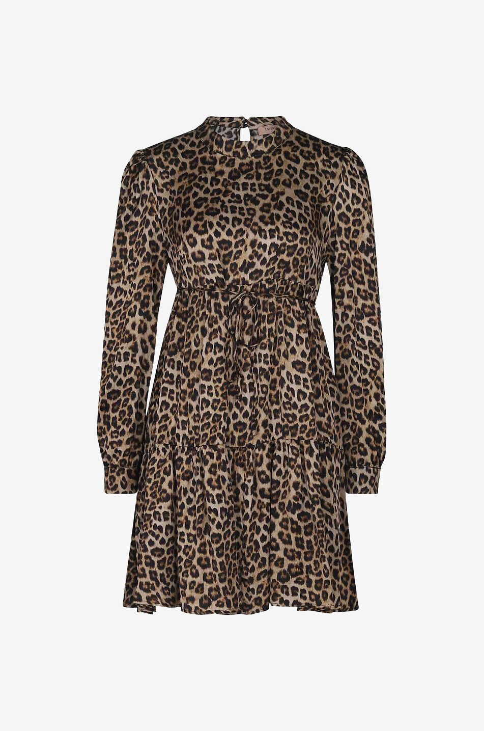 Robe courte fluide imprimée léopard