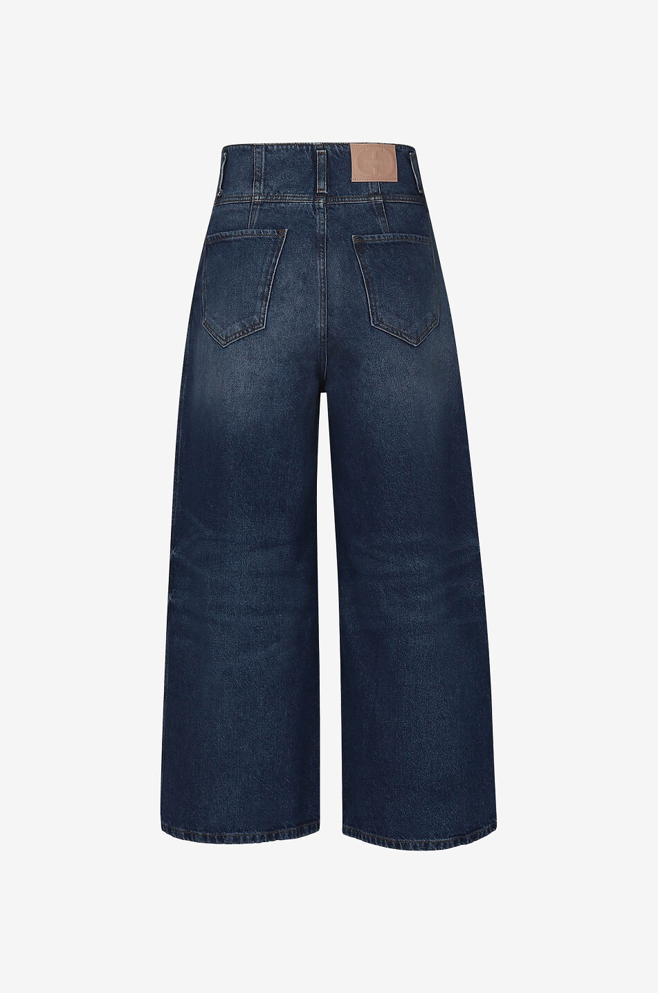 TWINSET Verkürzte Jeans mit weitem Bein und hoher Taille Damen BLAU 2