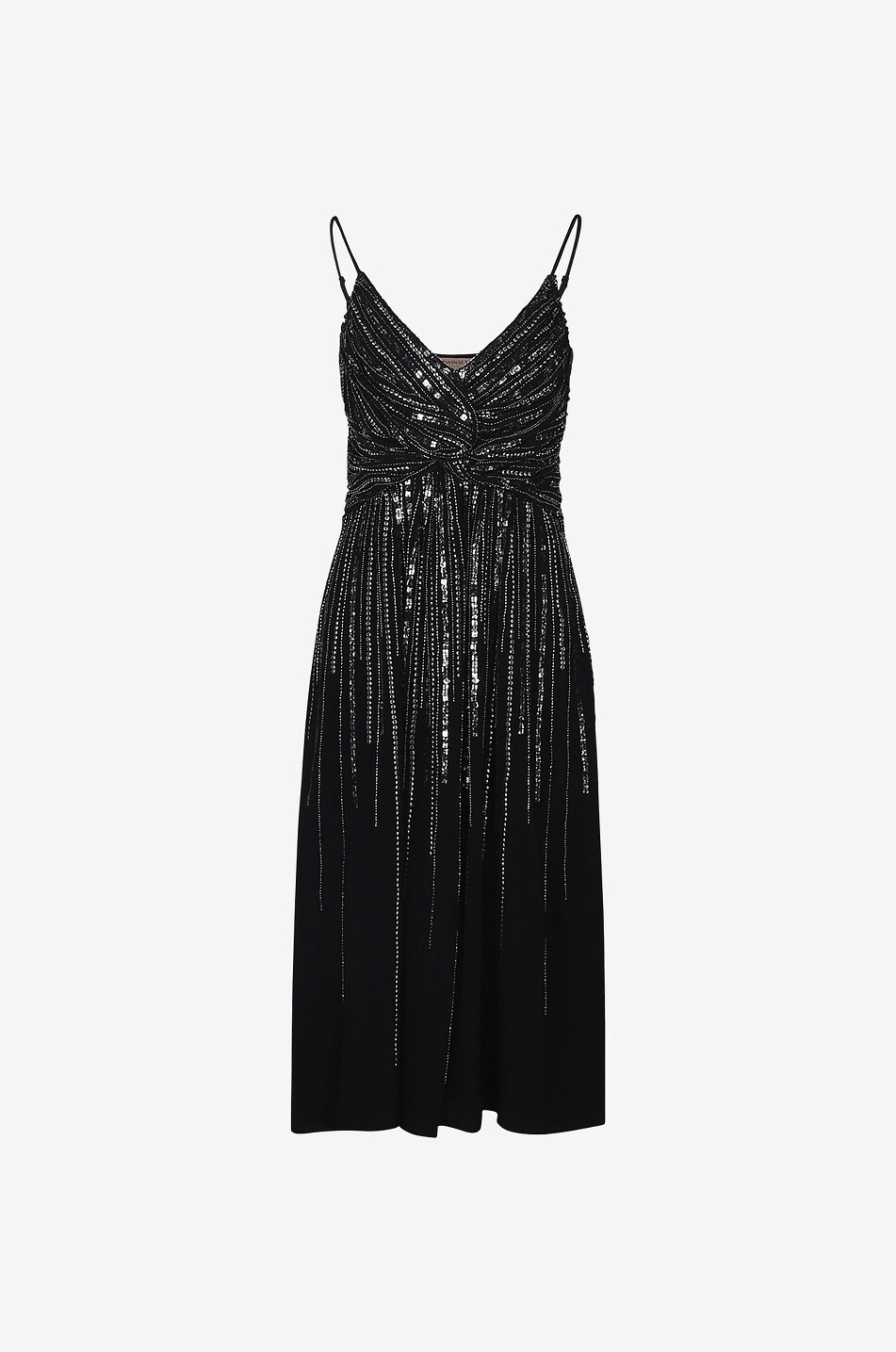 Robe à bretelles ornée de sequins