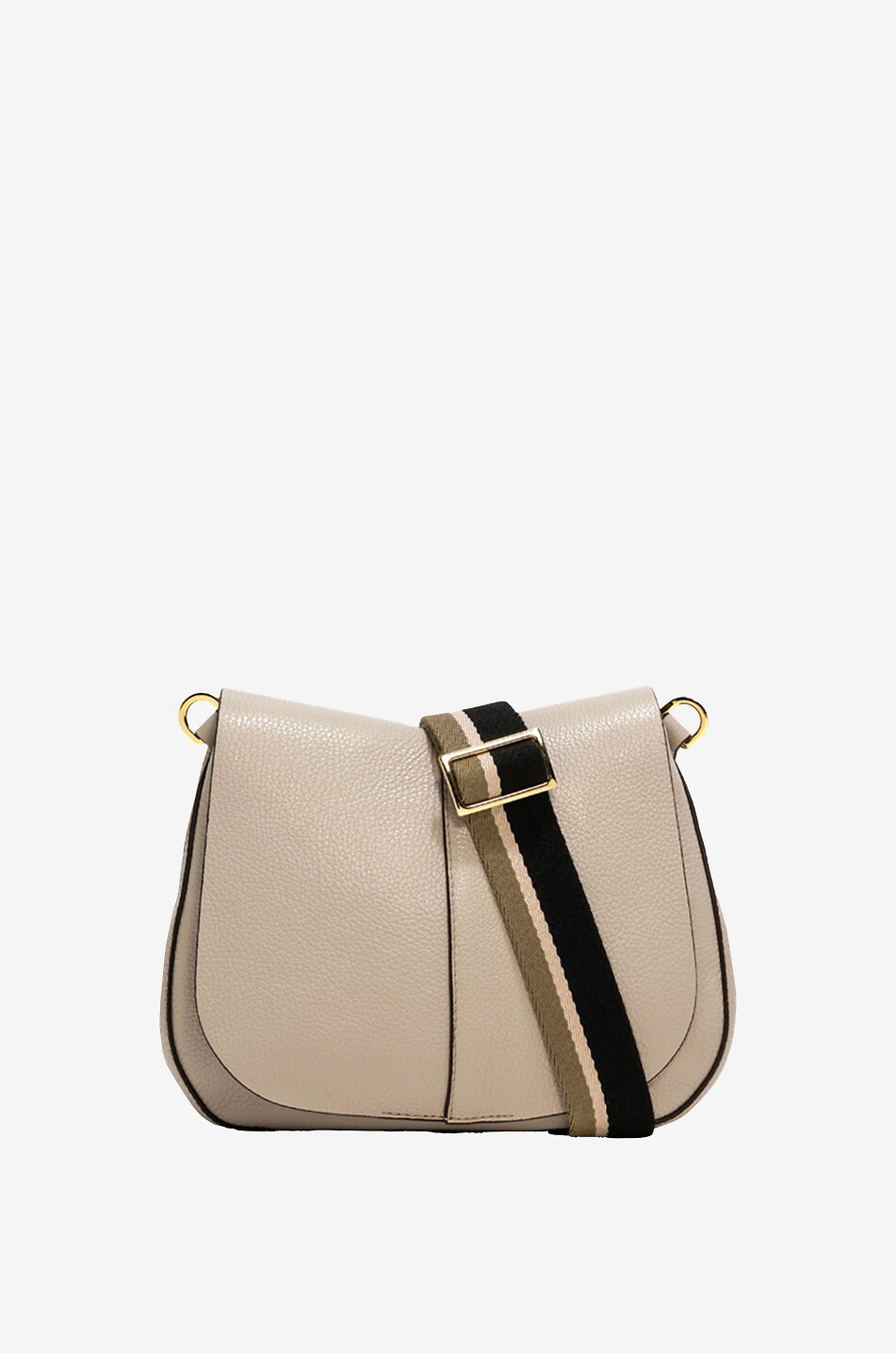 Schultertasche aus genarbtem Leder Helena Round