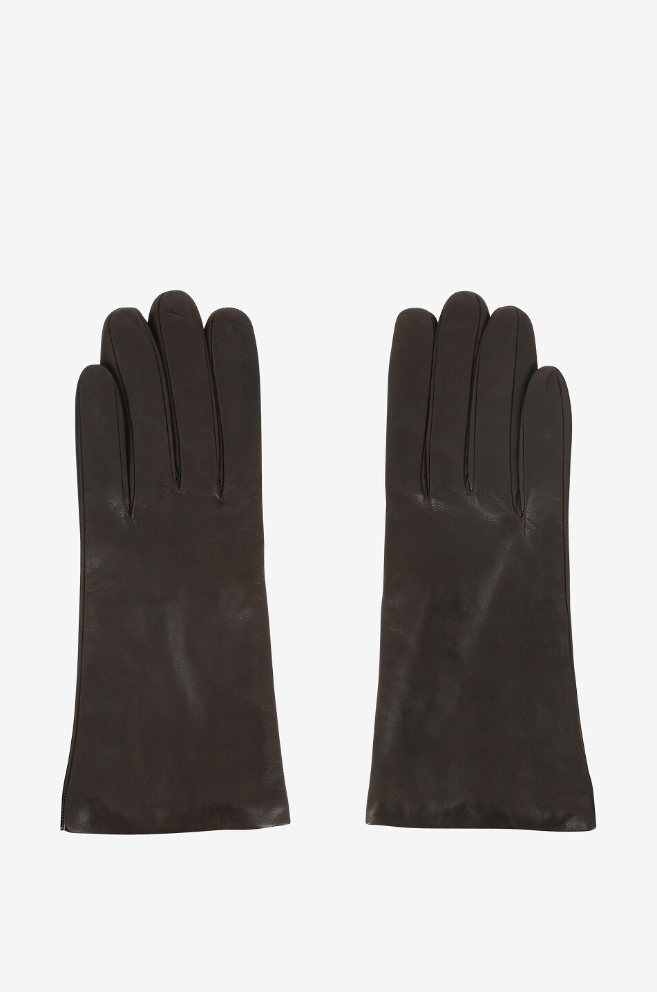 SERMONETA GLOVES Cashmere lined nappa leather gloves Women DARK BROWN 1