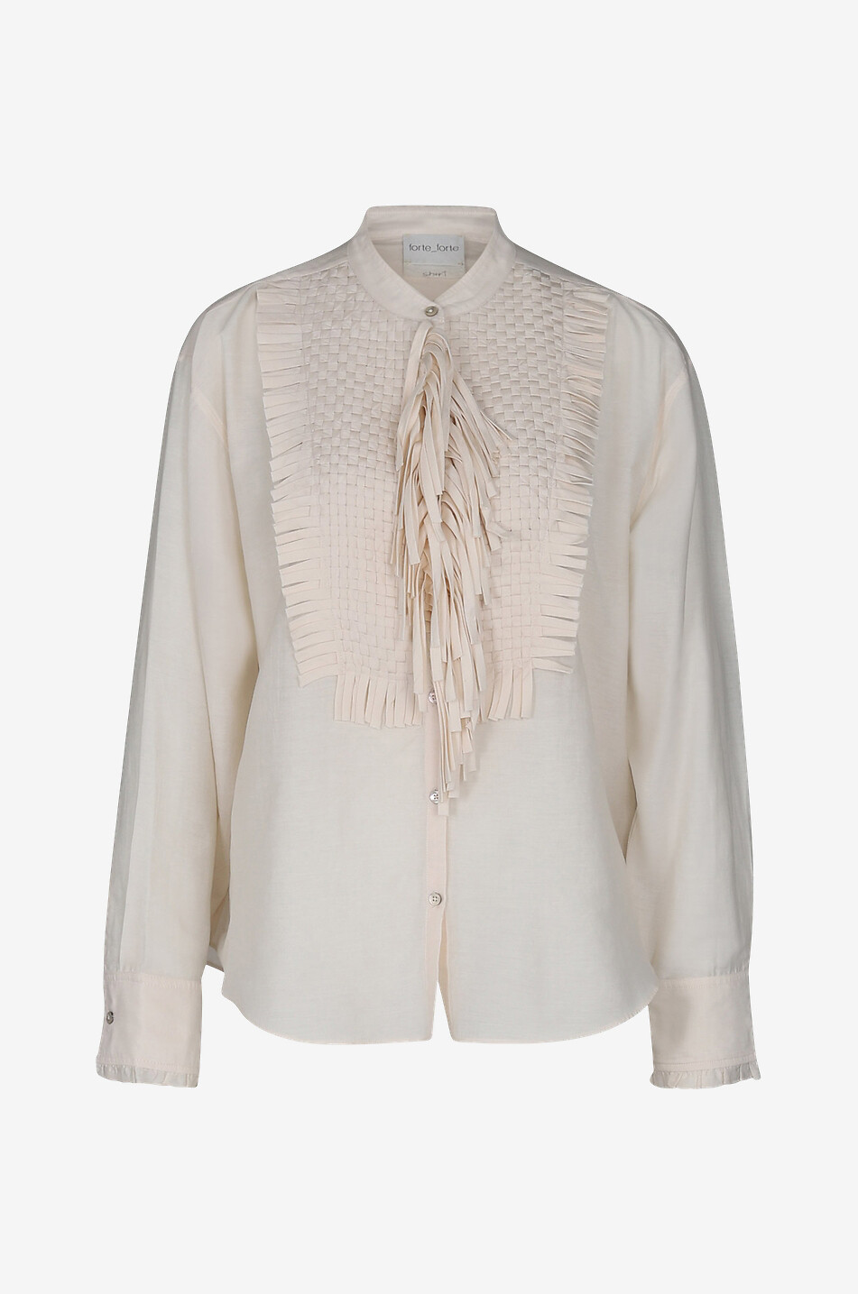 FORTE FORTE Blouse à manches longues en voile L'Intreccio Femme Beige clair 1