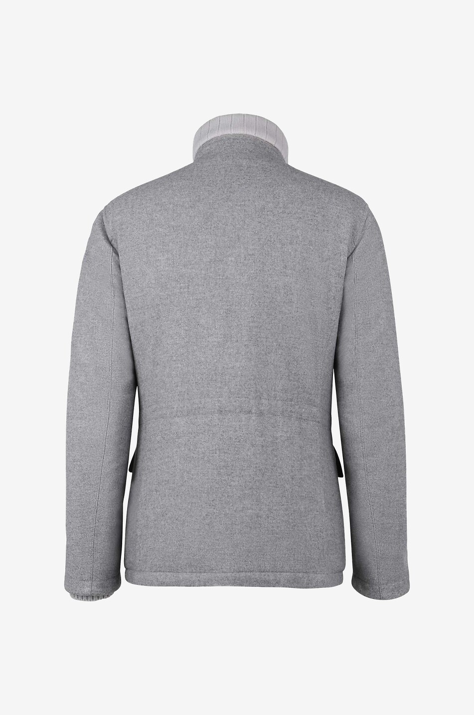KITON Virgin wool and cashmere blend stand-up collar parka Men LIGHT GREY 2