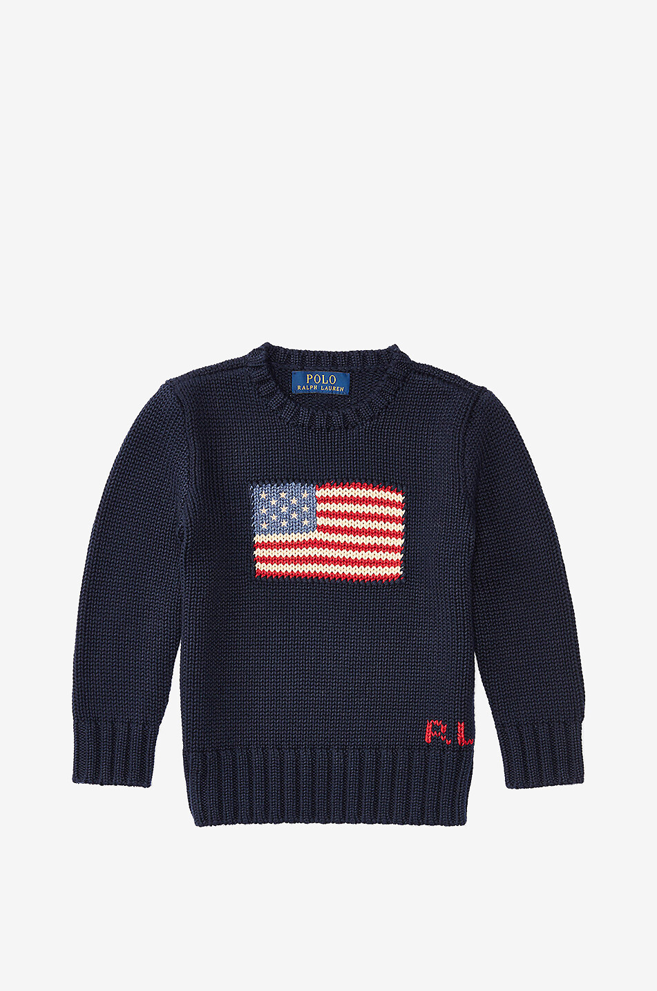 Pull garçon motif drapeau américain