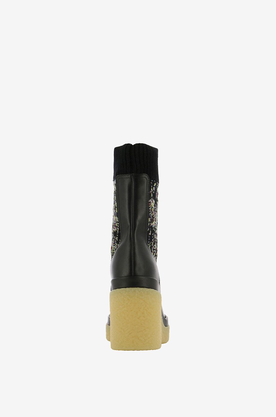 CHLOE Bottines plateau en cuir lisse et maille Jamie 55 Femme NOIR 4