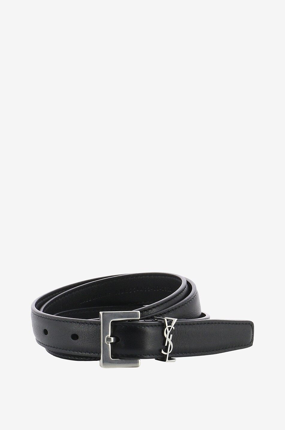 Monogram narrow calfskin leather belt - 2 cm