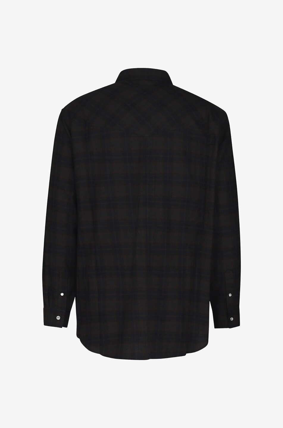 ISABEL MARANT Manem checked flannel shirt Men DARK KHAKI 2