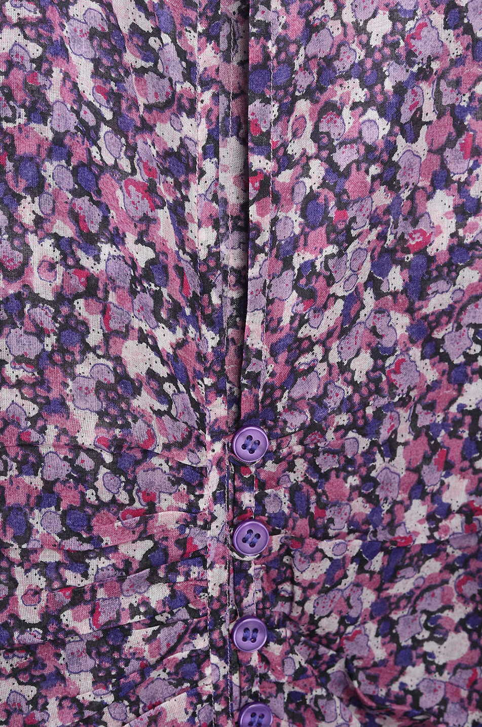 MARANT ETOILE Mini robe fleurie en voile de coton Larili Femme VIOLET 3