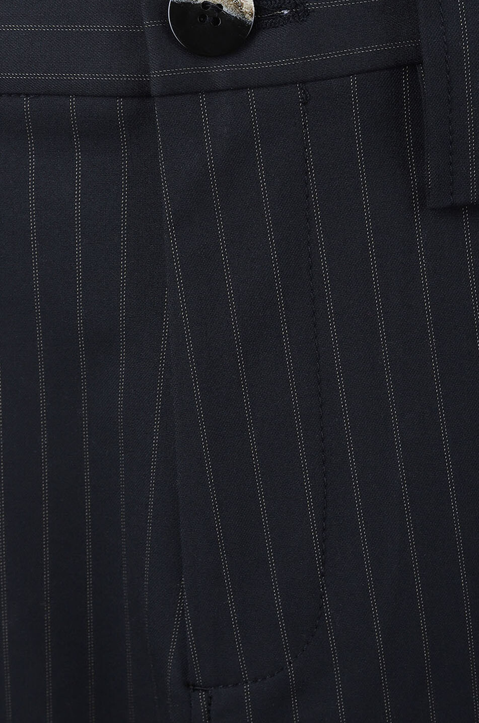 GANNI Cropped flared pinstripe trousers Women BLACK 3