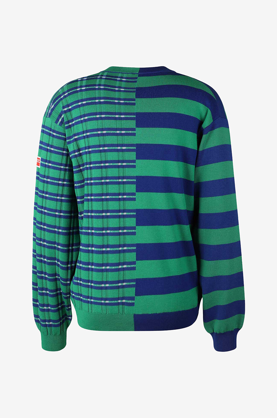 Striped wool jacquard jumper