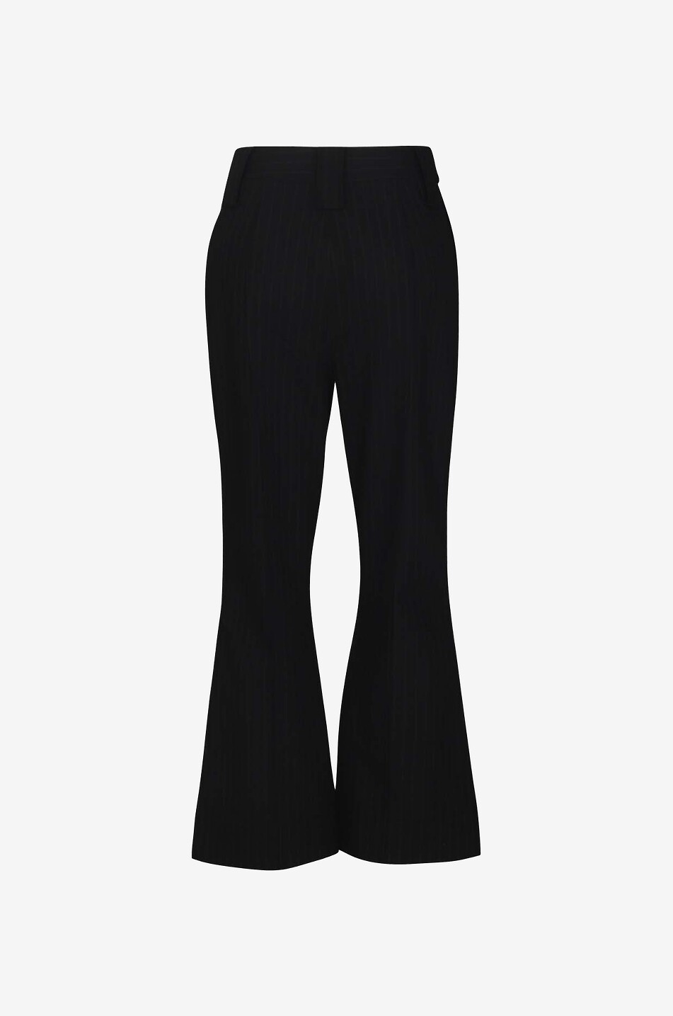 GANNI Cropped flared pinstripe trousers Women BLACK 2
