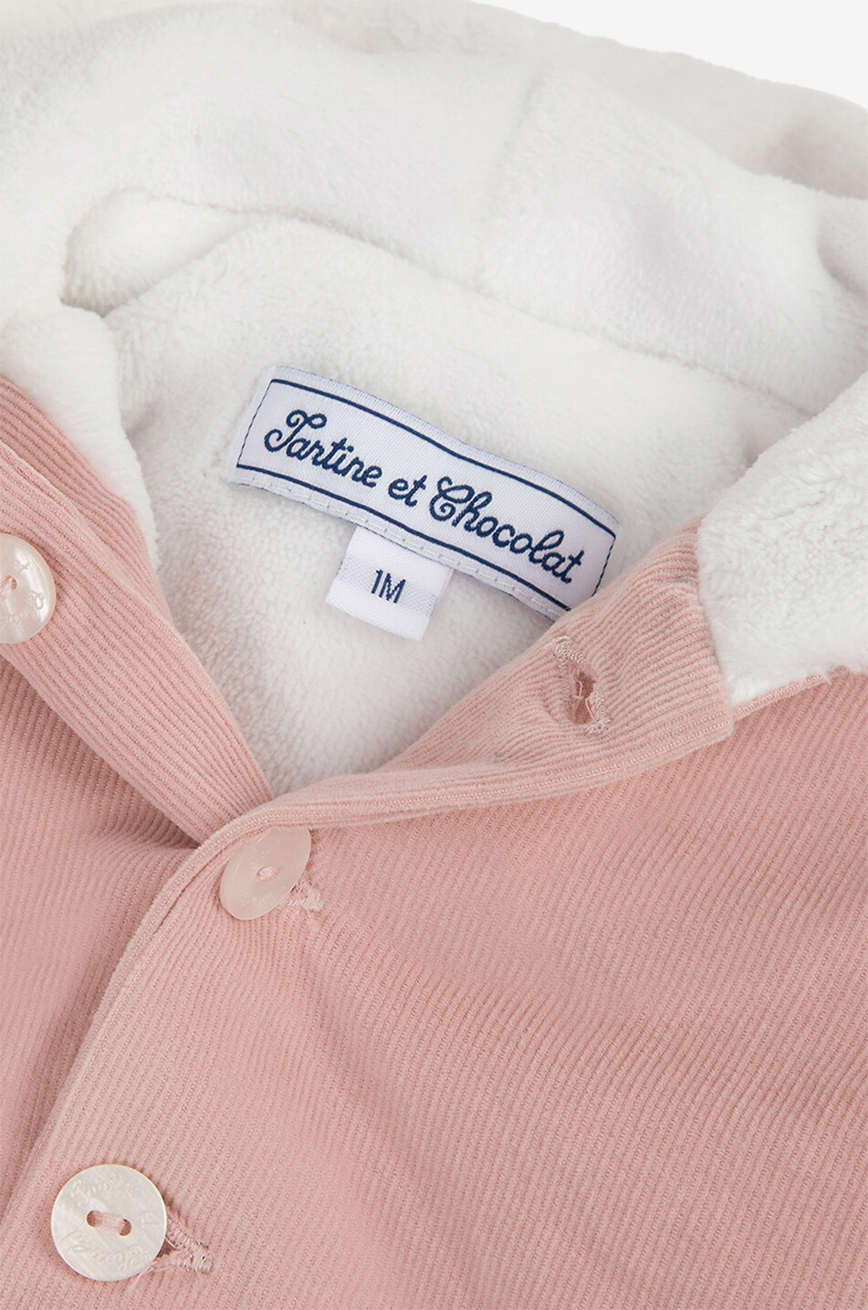 TARTINE ET CHOCOLAT Plüschgefütterter Babymantel aus Cordsamt  HELLORANGE 3