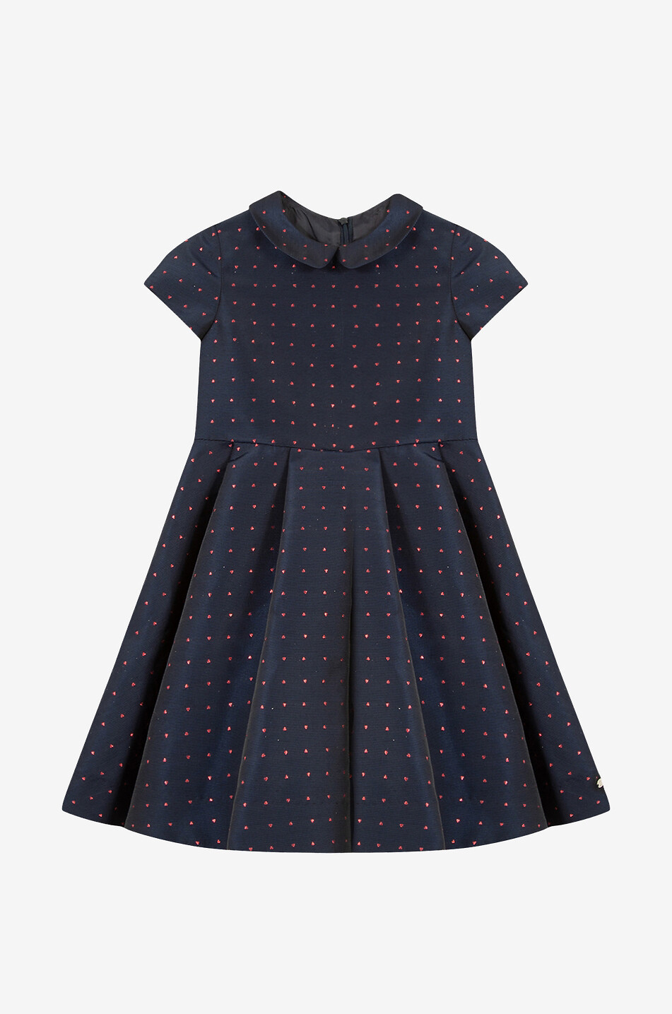 Mädchen-Jacquard-Kleid mit Herzstickereien