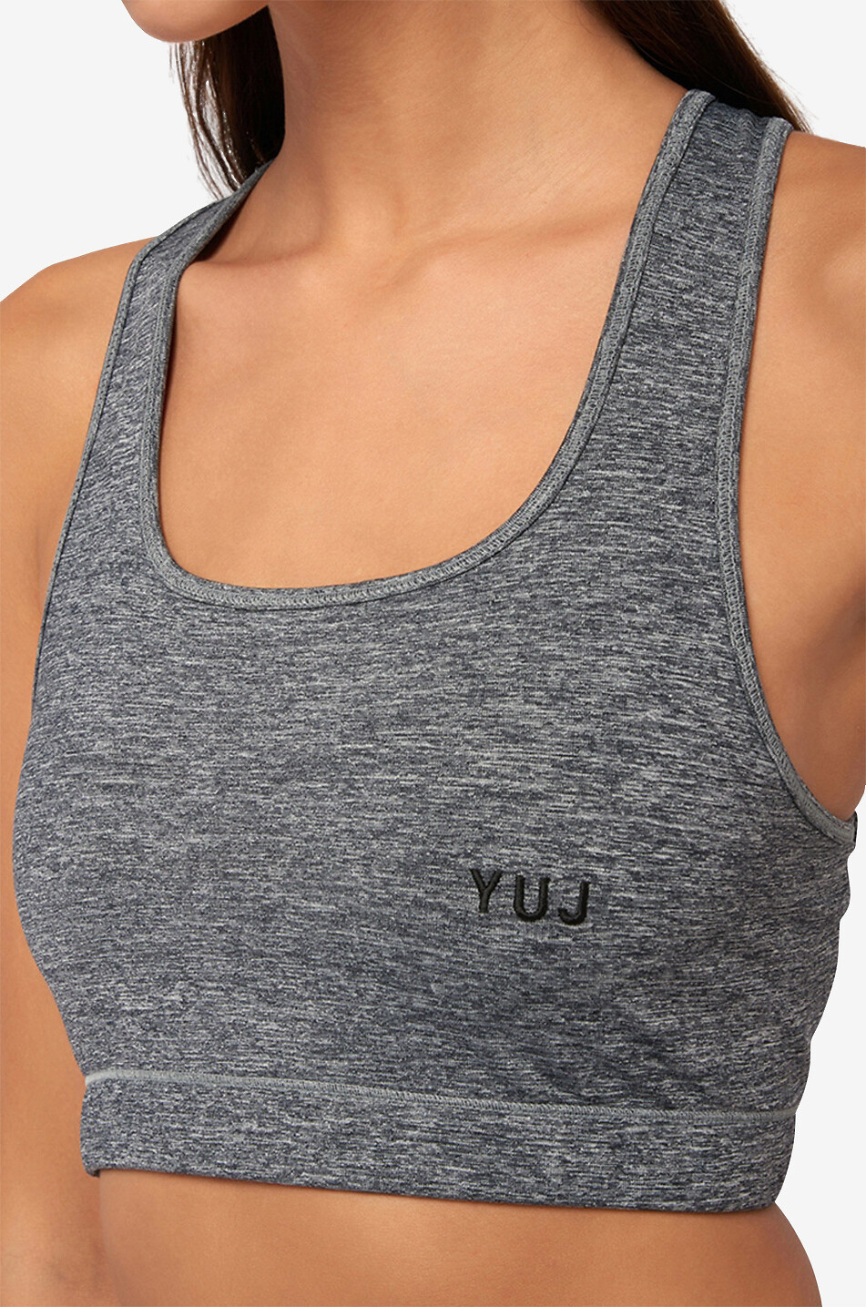 YUJ PARIS Meliertes Yoga-Top Ajna  GRAU 5