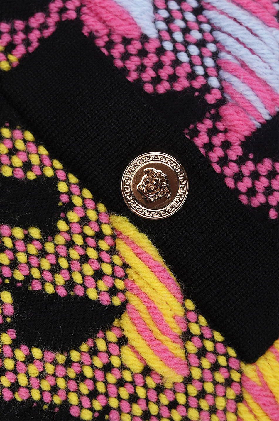 VERSACE La Greca A-line mini woven skirt Women MULTI COLOURED 3