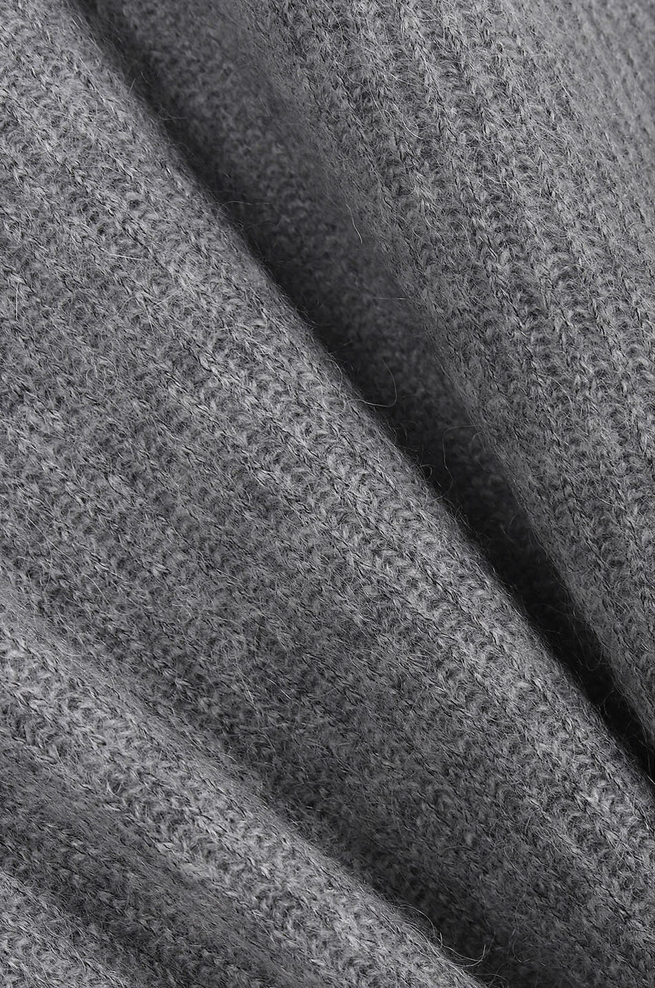 FABIANA FILIPPI Asymmetric knit poncho with turtleneck Women GREY 3
