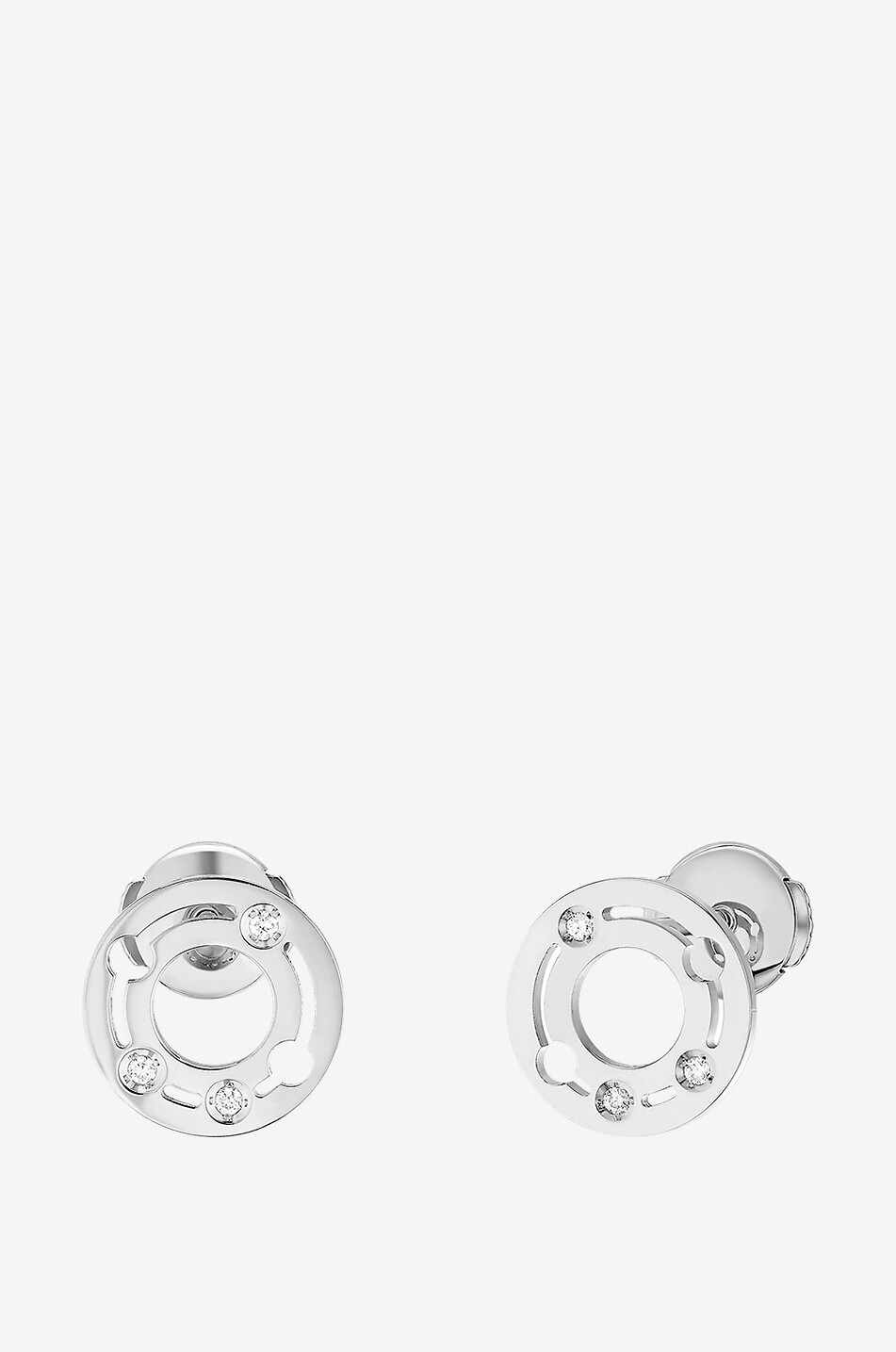 Ohrstecker aus Weissgold und Diamanten Pulse