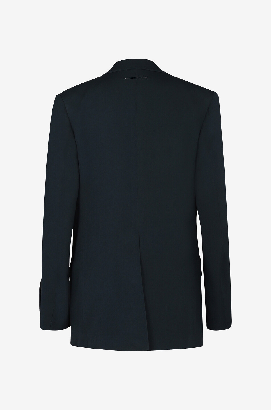 MM6 Blazer en laine vierge à boutonnage simple Femme BLEU 2