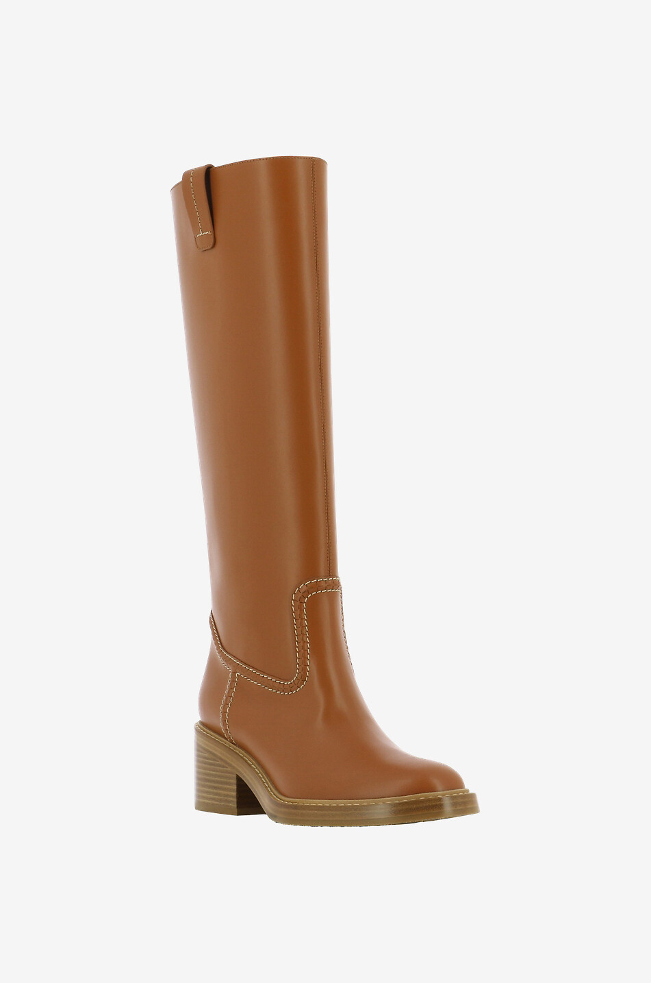 CHLOE Reiterstiefel aus Glattleder Mallo 55 Damen BRAUN 1