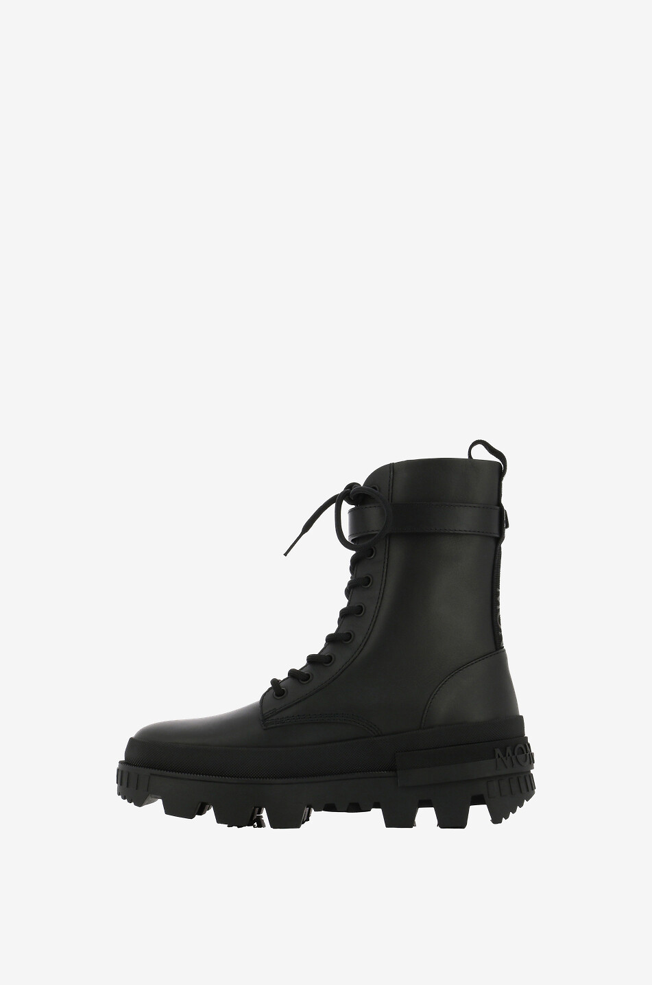 MONCLER Bottines à lacets en cuir Carinne Femme NOIR 3