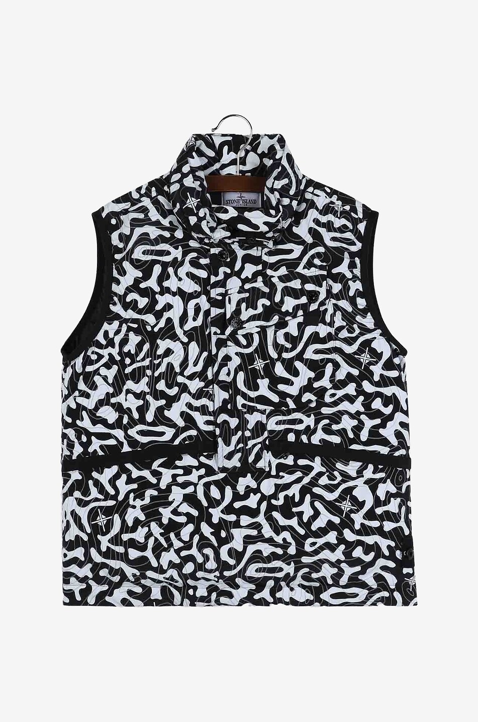 G022 Nylon Metal Camo Reflective boy's down vest