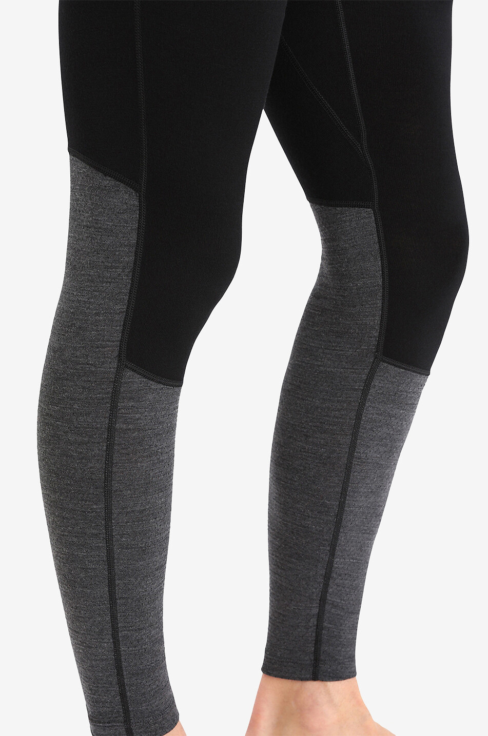 ICE BREAKER ZoneKnit merino wool leggings Men BLACK 2