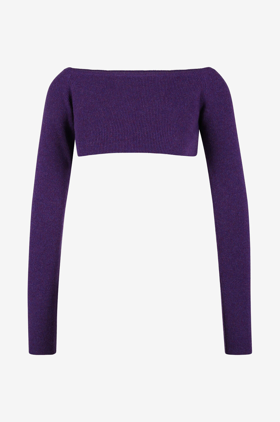 LISA YANG Gina cashmere knit crop top Women DARK PURPLE 1