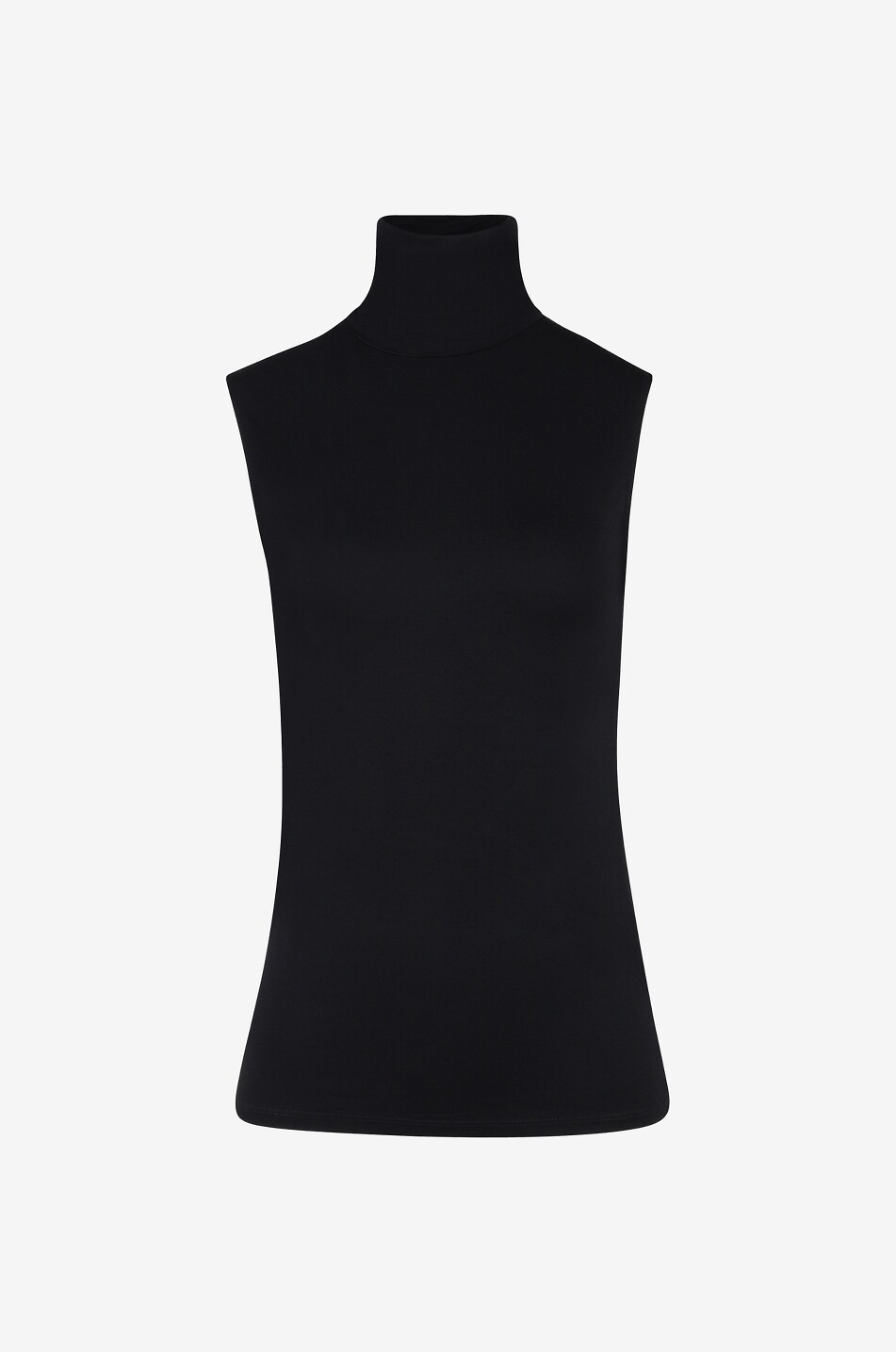 MAJESTIC FILATURES Ärmelloses Top mit Rollkragen Soft Touch Damen SCHWARZ 1