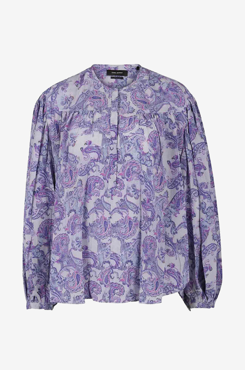 ISABEL MARANT Blouse trapèze en soie imprimée Brunille Femme BLEU 1