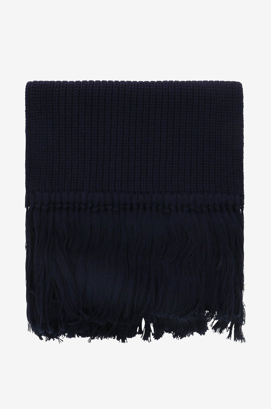 Merinowool rib knit scarf