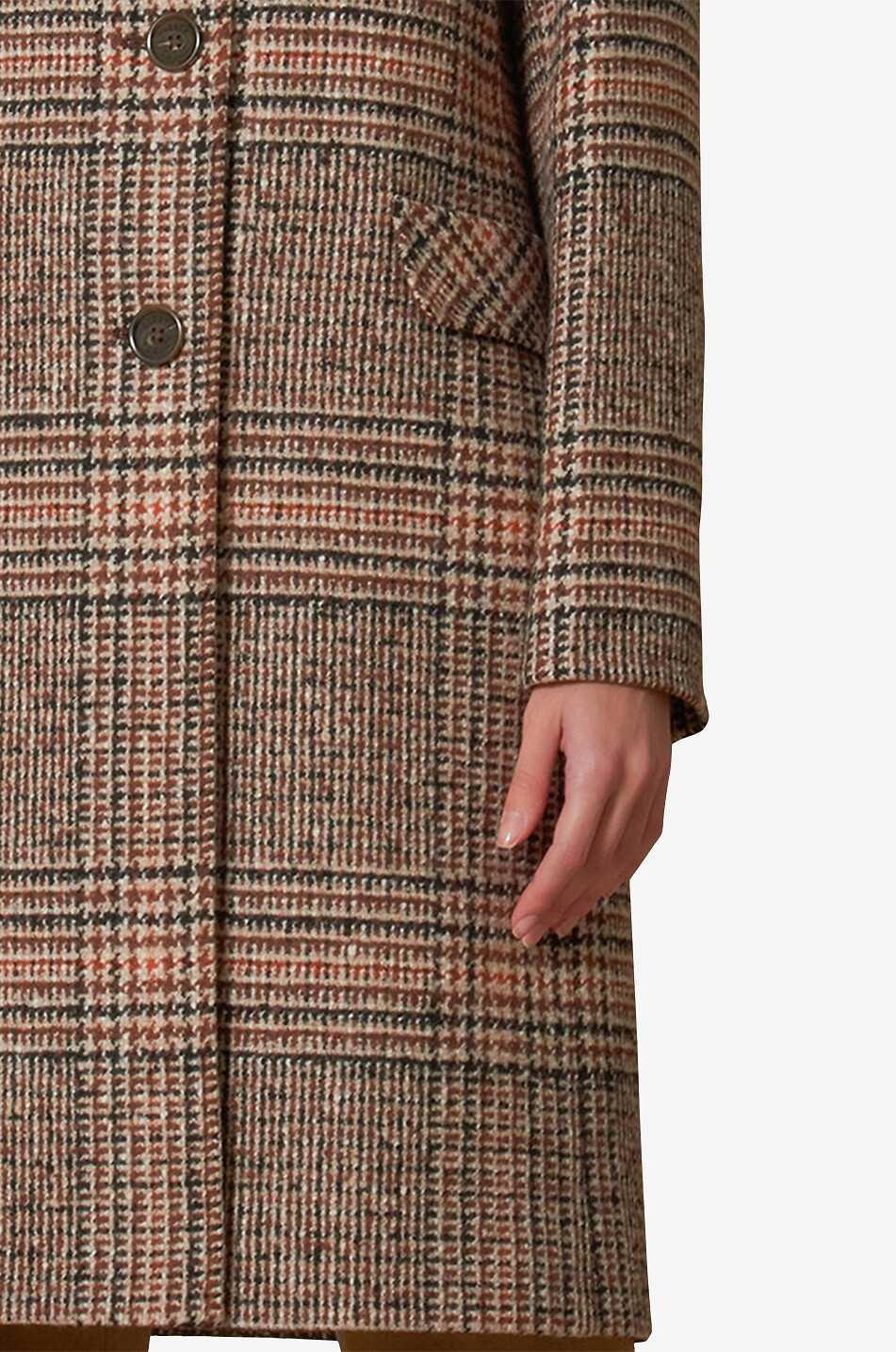 CINZIA ROCCA Glencheck-Mantel mit Kapuze Damen BUNT 6