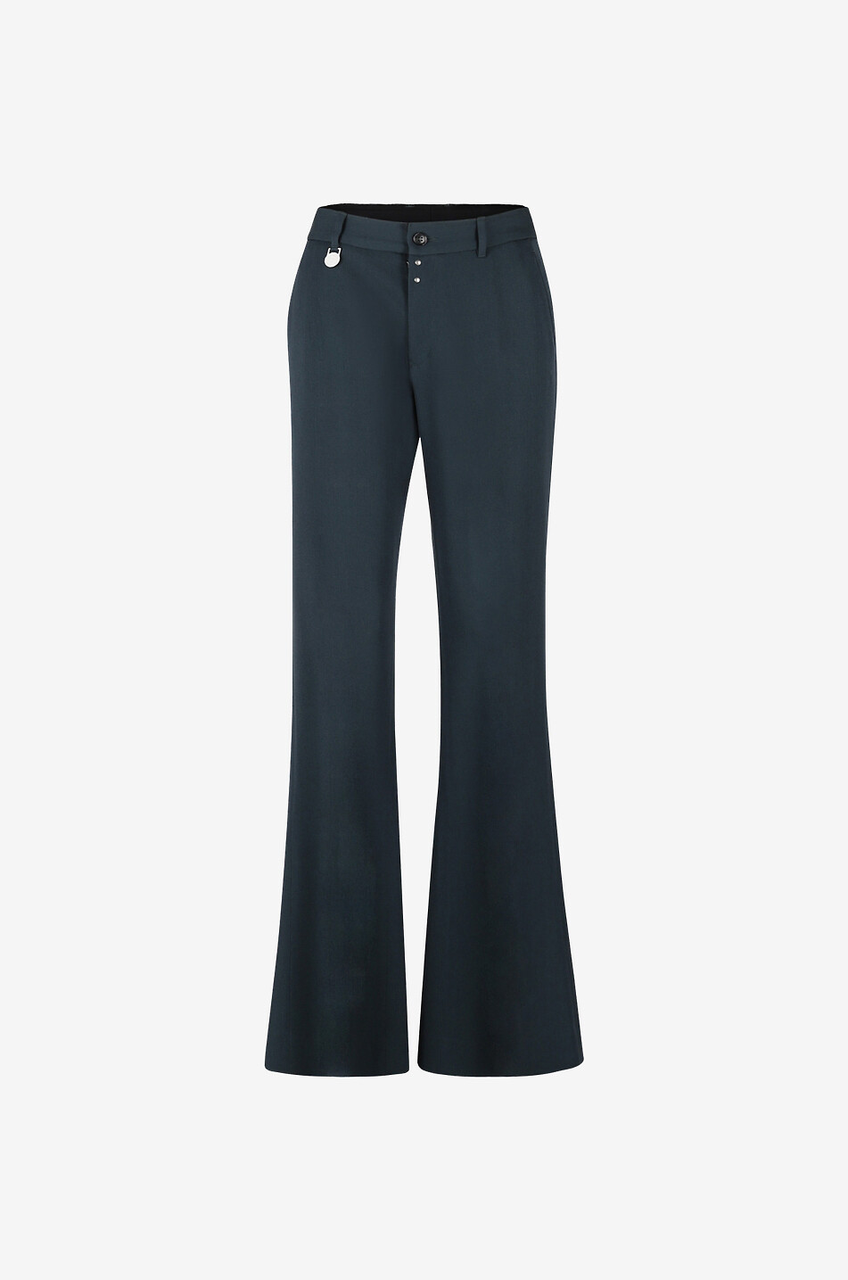 Virgin wool flared trousers