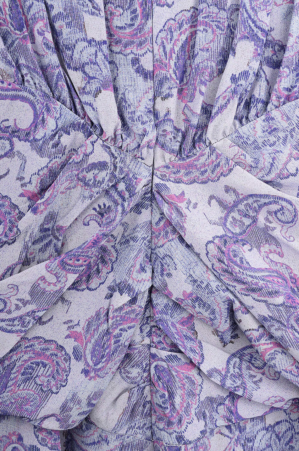 Robe longue en soie imprimée à découpe goutte Telima