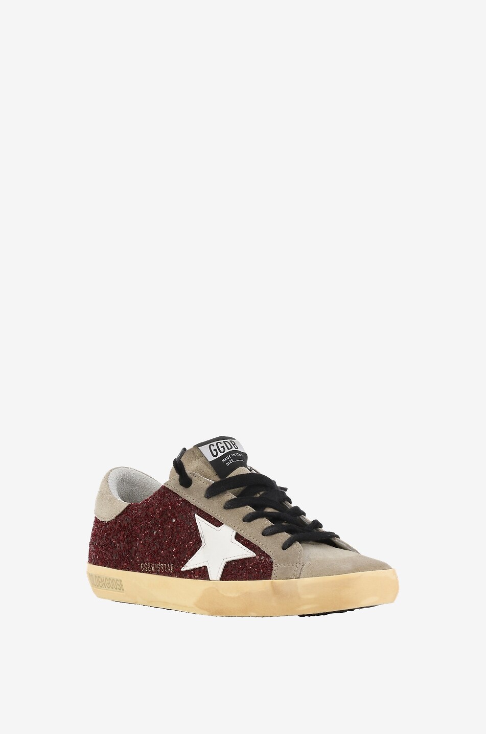 Super-Star glitter adorned low-top suede sneakers