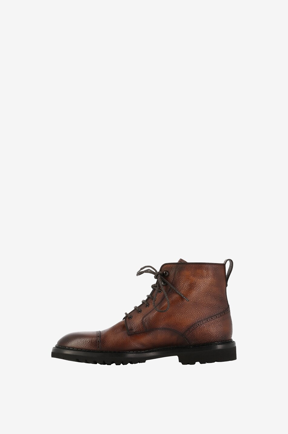 BARRETT Bottines à lacets rembourrées en cuir grainé Homme MARRON CLAIR 3