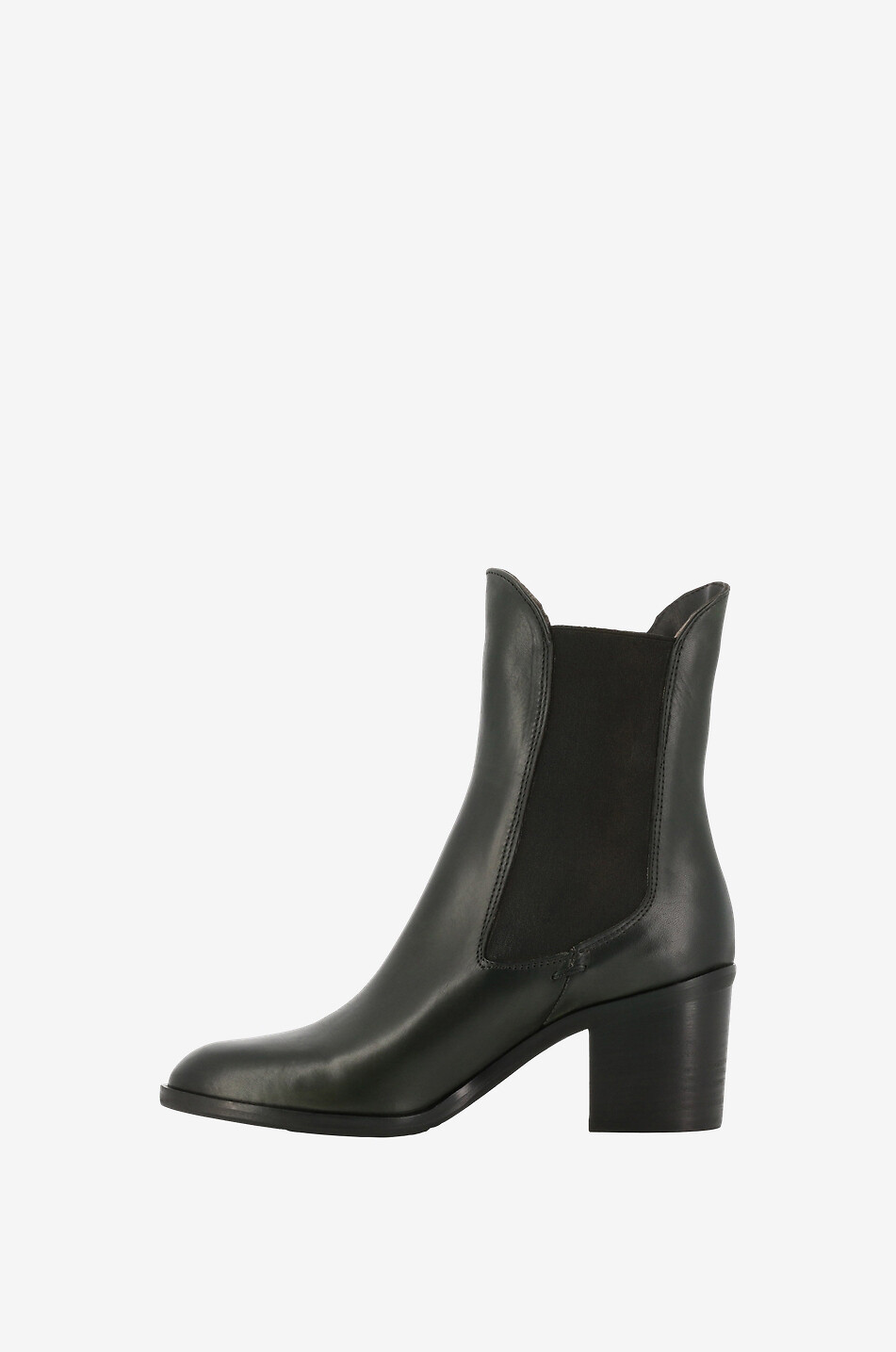 BONGENIE Bottines chelsea en cuir brillant à talon 60 Femme VERT 3