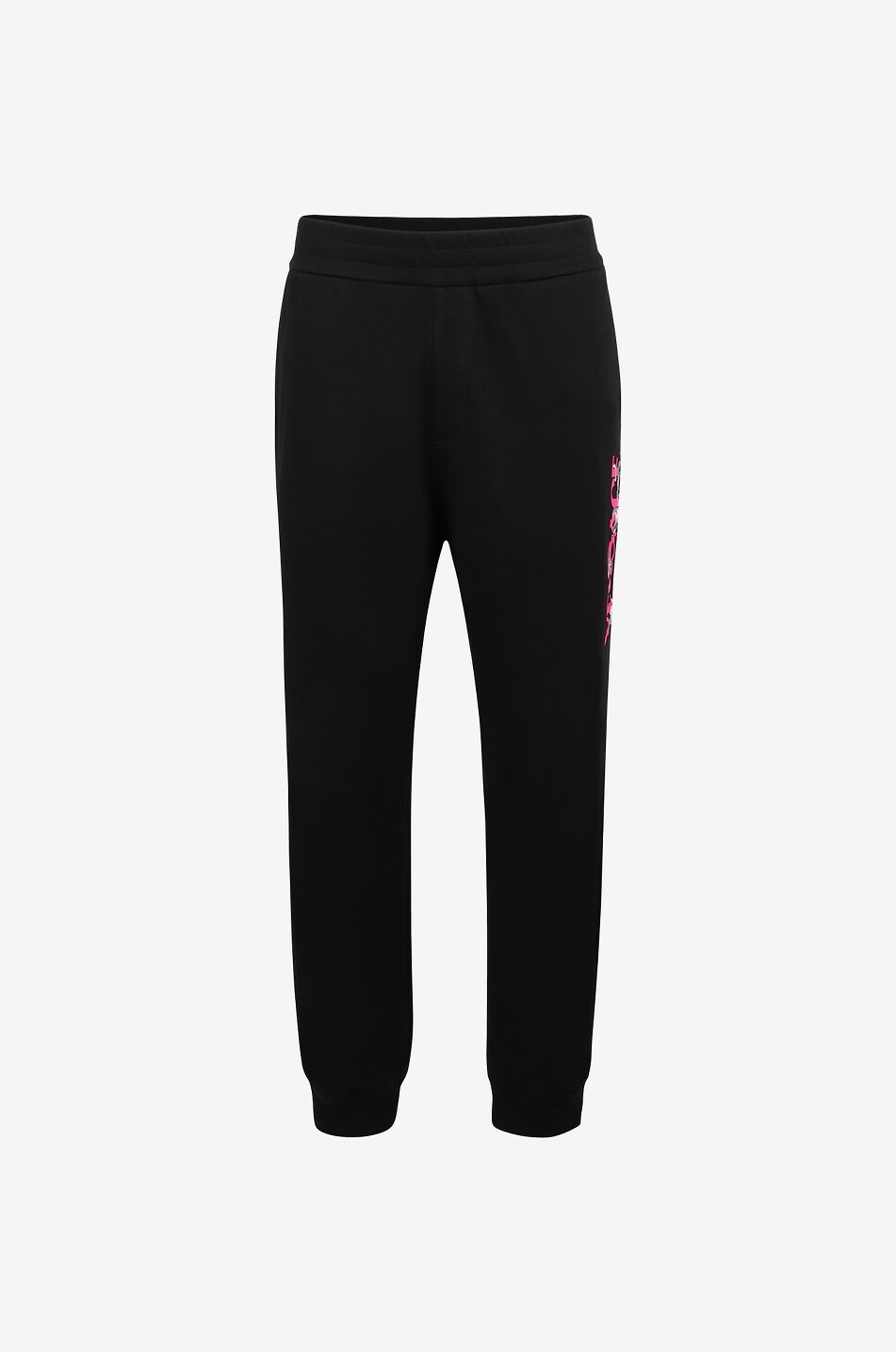 VERSACE Pantalon de jogging en molleton brodé Silver Baroque Homme NOIR 1