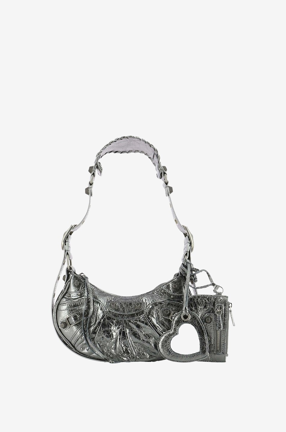 Schultertasche aus Metallic-Arenaleder Le Cagole XS