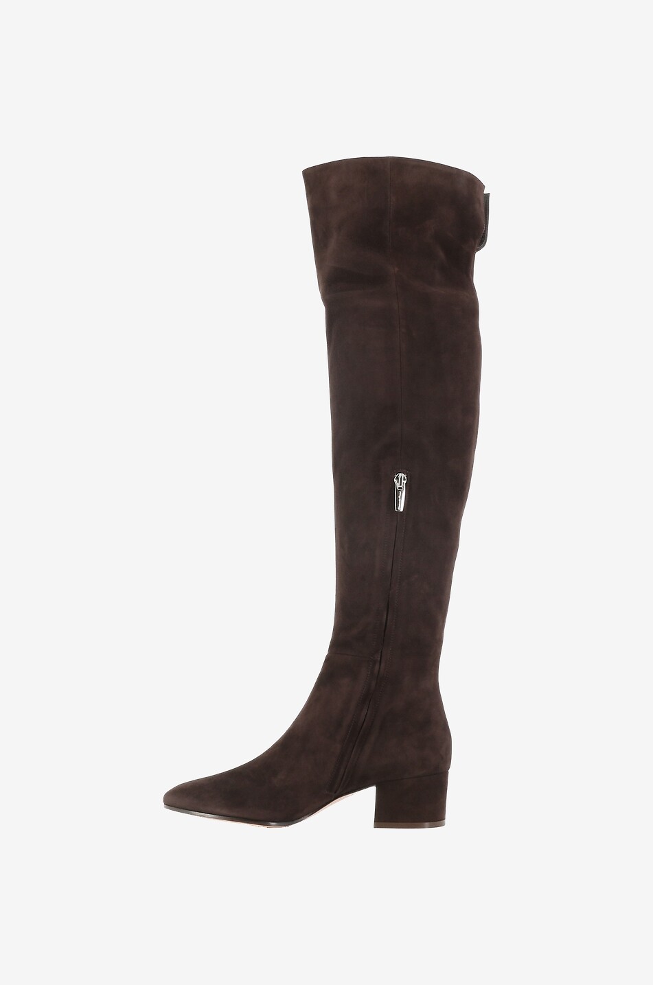 GIANVITO ROSSI Stiefel aus Wildleder mit Blockabsatz Rolling Mid Boot 50 Damen DUNKELBRAUN 3