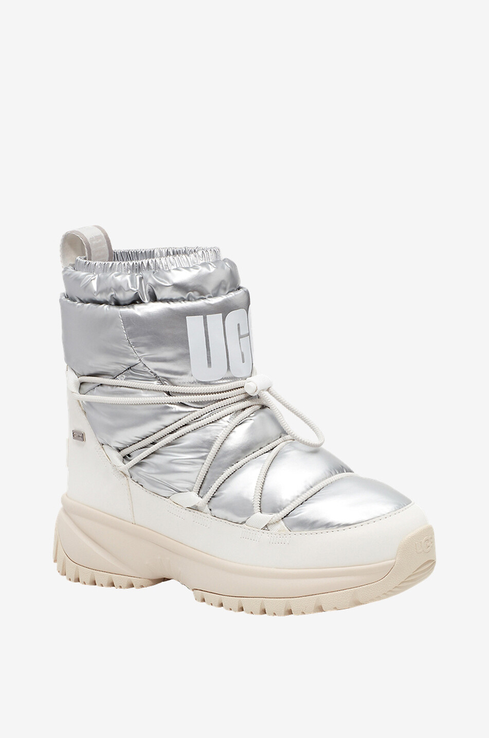 UGG Metallic-Schneeschuhe W Yose Puffer Mid Damen SILBER 1