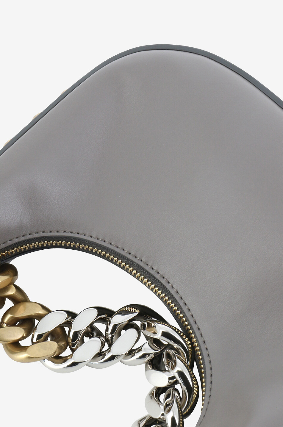 STELLA McCARTNEY Mini sac porté épaule en cuir synthétique Frayme Femme GRIS 6