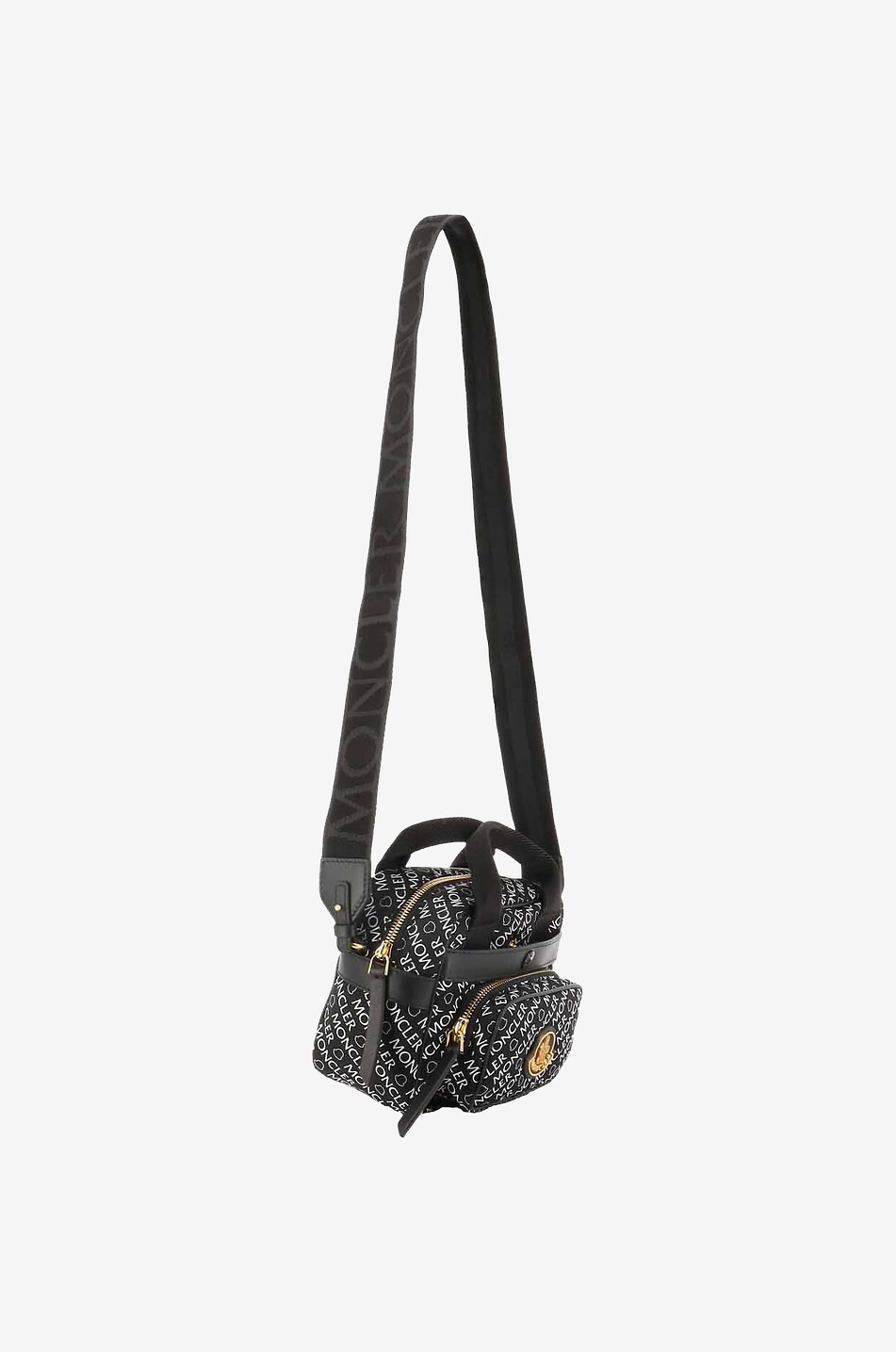 MONCLER Kilia logo printed nylon cross body bag Women BLACK 5