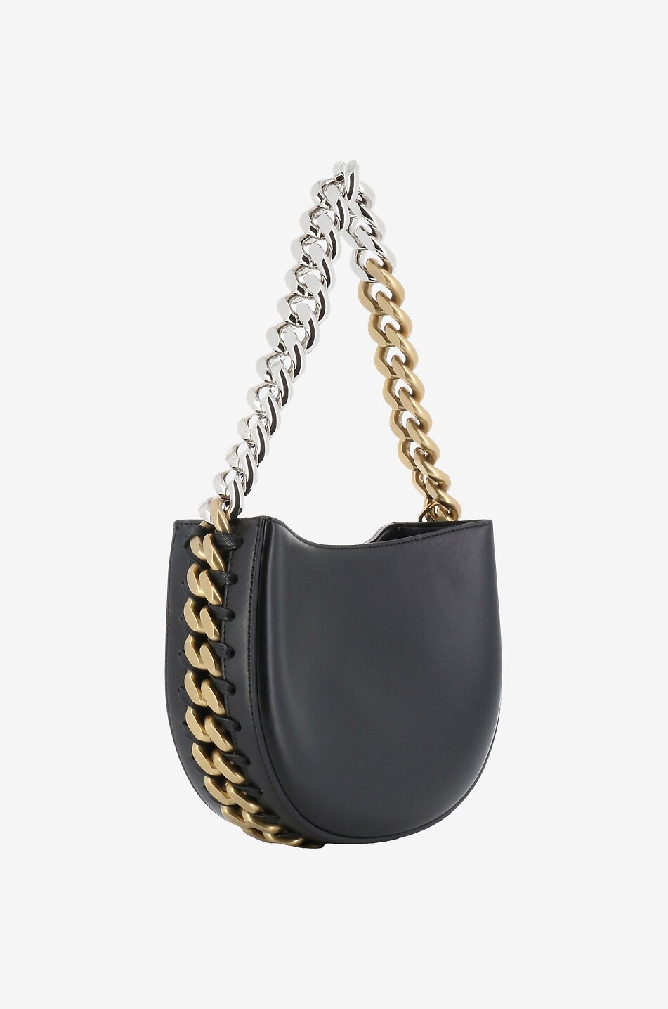 STELLA McCARTNEY Sac porté épaule en cuir nappa synthétique Small Frayme Femme NOIR 2